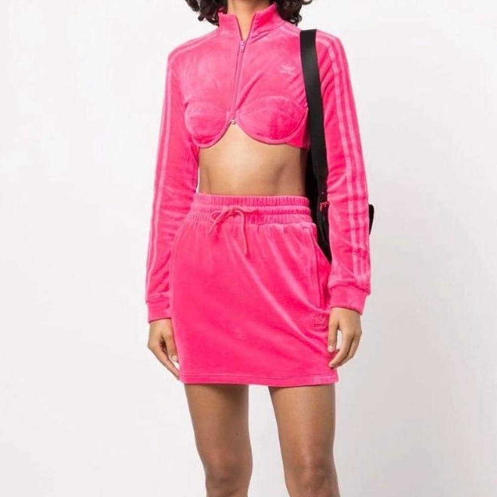 adidas Pink Velour Track Top x Jeremy Scott